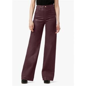 Joe's Jeans The Mia Coated Denim Deep Burgundy Pants